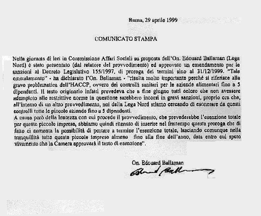 comunicato stampa
