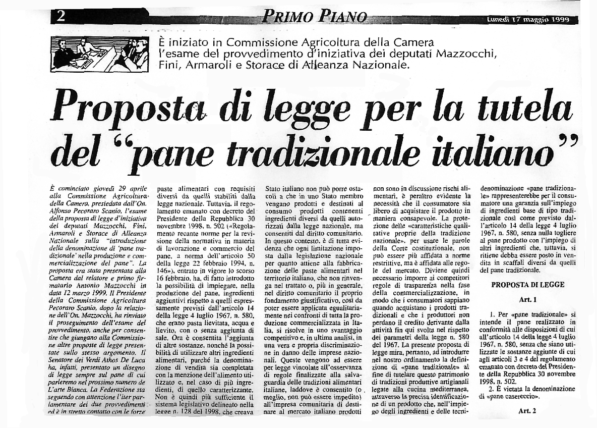 proposta di legge-panificatori