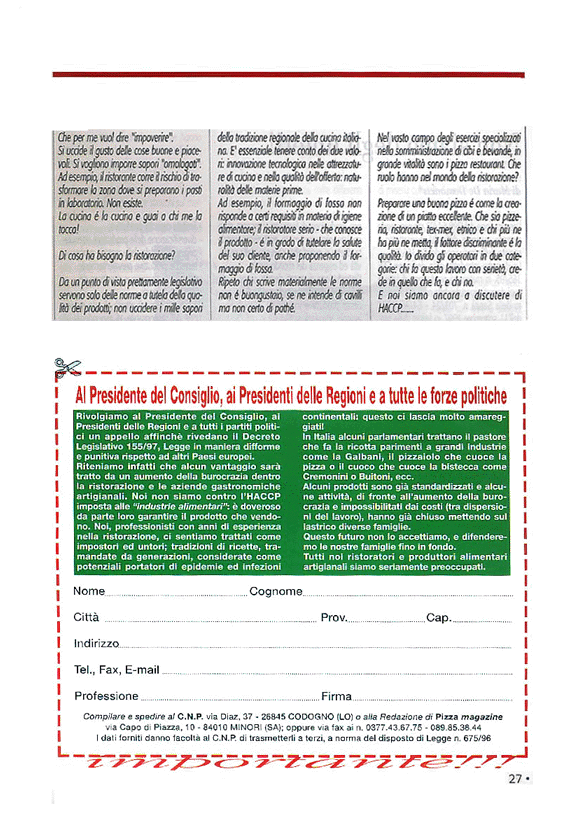 articolo pizza magazine